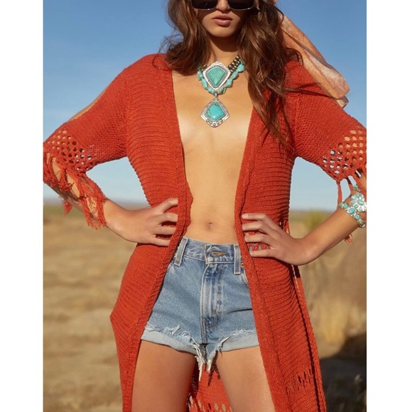 Boho Open Front Cardigan - Picture 4 of 6